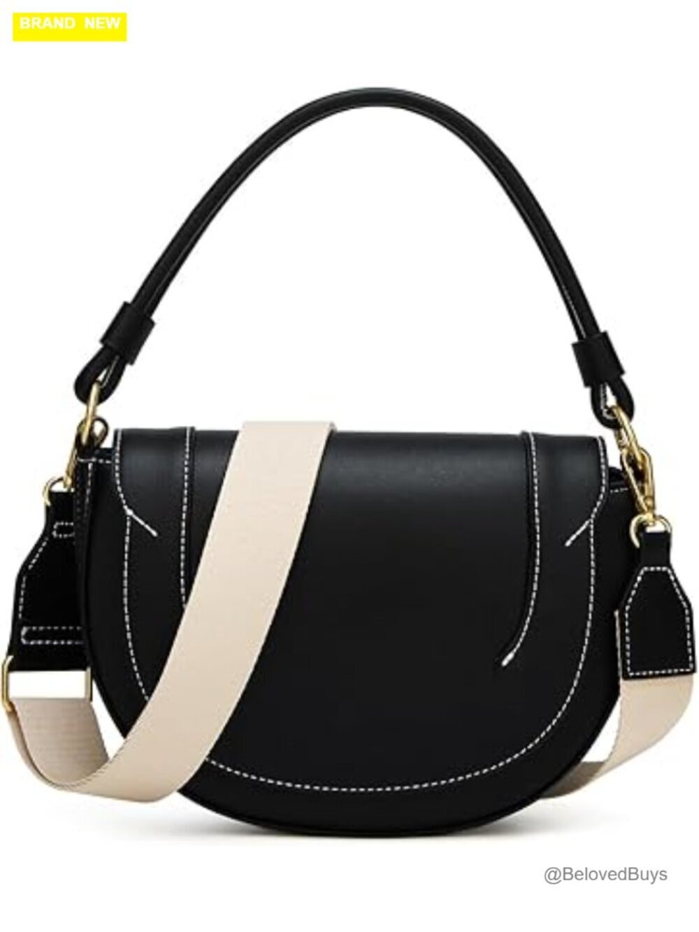Slouchy PU Leather Crescent Hobo Bag Crossbody Shoulder Purse Tote